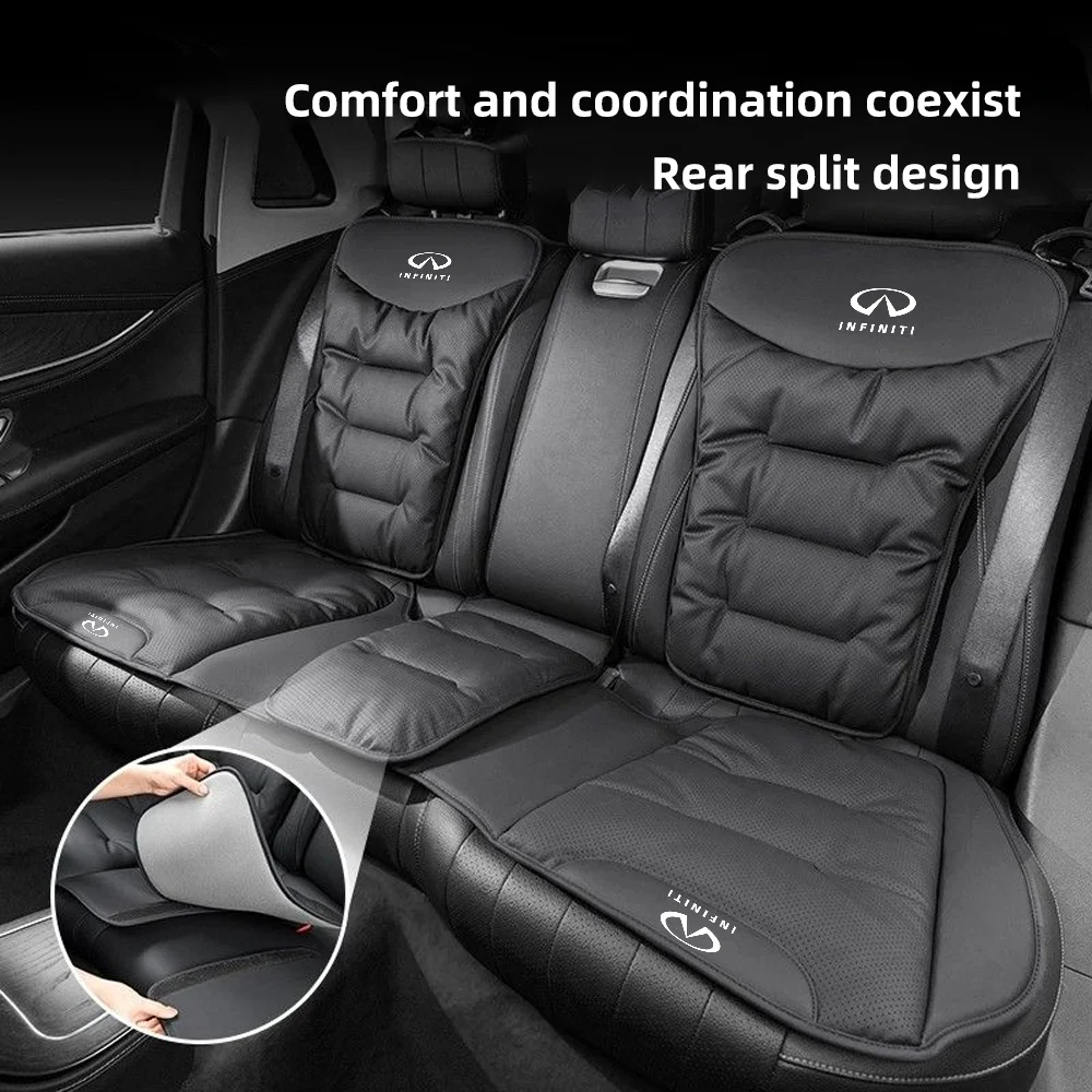 인피니티 Q50 Q30 QX70 FX50S Q60 Q70 QX80 QX30 EX FX J 차량용 가죽 시트 커버 앞/뒤 좌석 쿠션 의자 보호 패드