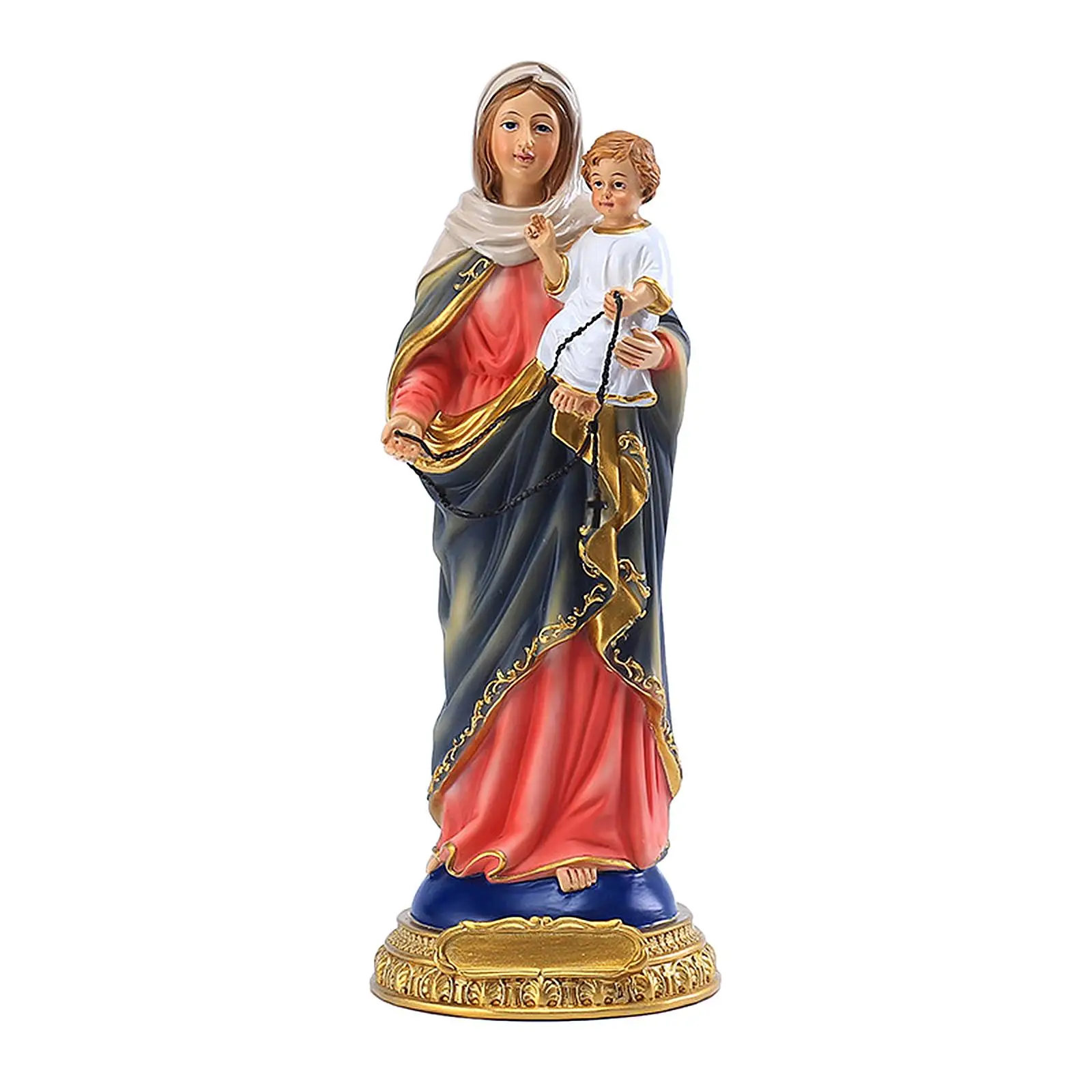 

Resin Mary Baby Jesus Statue Figurine Craft for Church Table Home Decoration