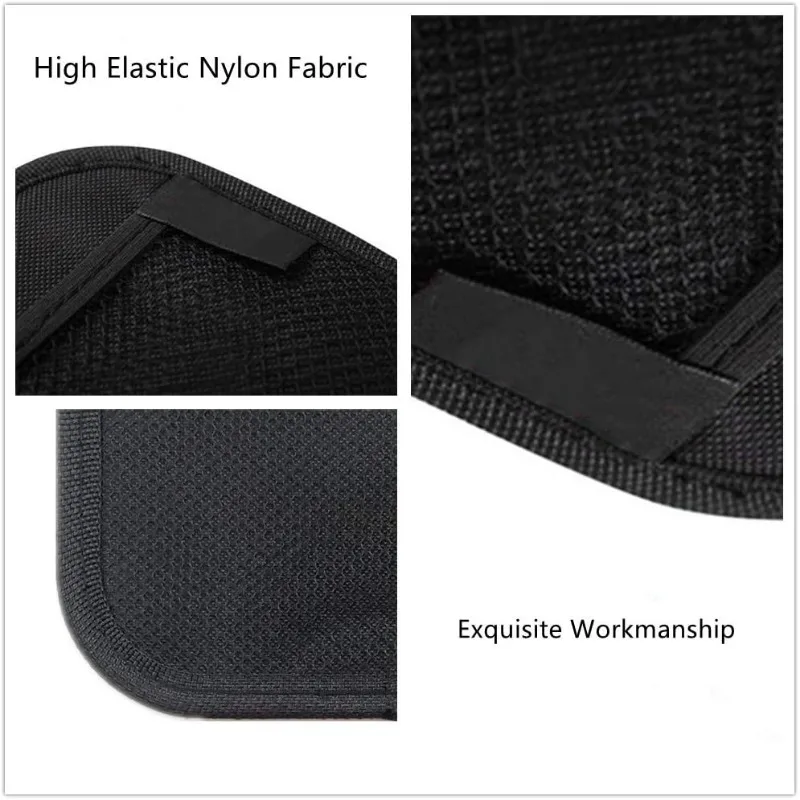 자동차 시트 네트 포켓 홀더, 범용 자가 접착식 수납 포켓 (휴대폰, 지갑, 카드, 열쇠 등) 자동차 시트 뒷면/측면 도어 정리함