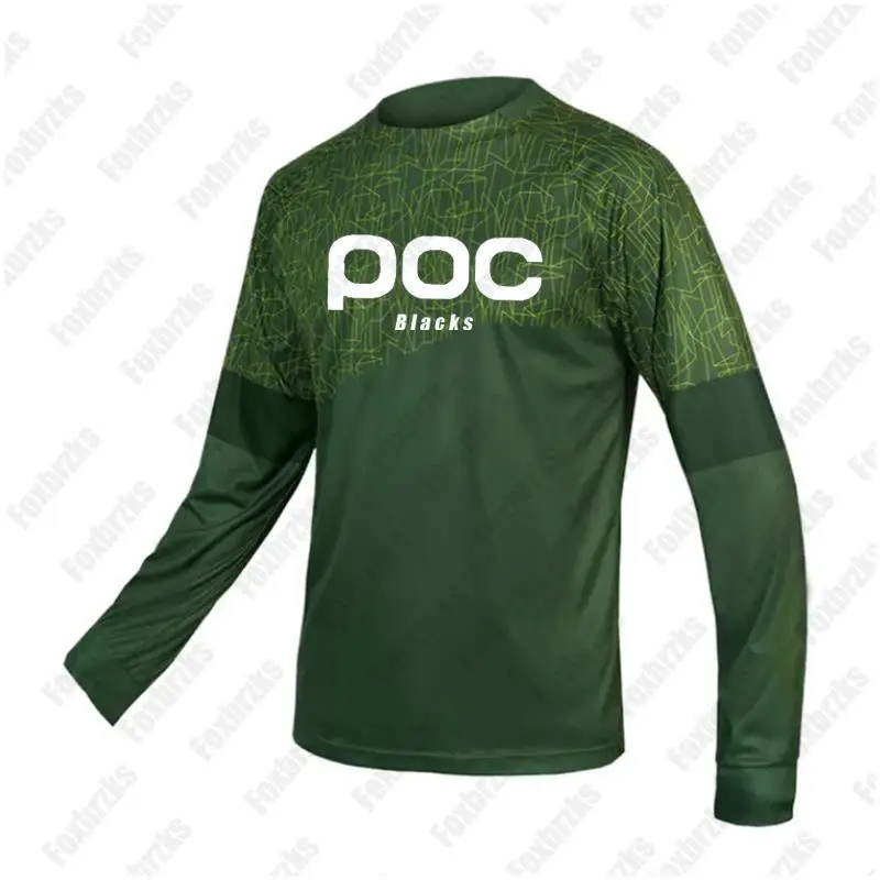 

Blacks poc Downhill Jersey MTB Mountain Bike Mtb Jersey Offroad DH Motorcycles Motocross T-Shirt Sportwear Racing Long Sleeve