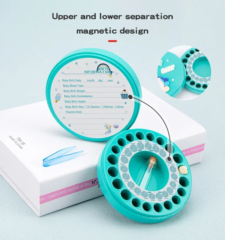 Baby Tooth Box Milk Teeth Organizer Storage Collection Individual Case for Baby's Tooth Infant Kid Cute Souvenirs Giftstss