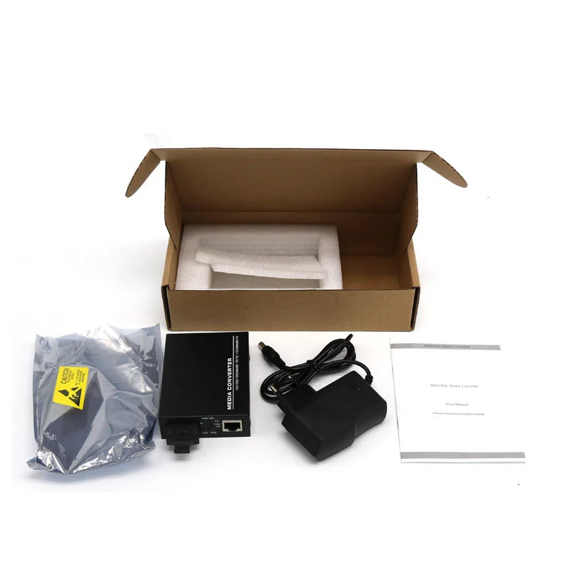 Saikiot SFP Media Converter 10/100/1000 Base Media Converter Fiber Optic 10/100/1000