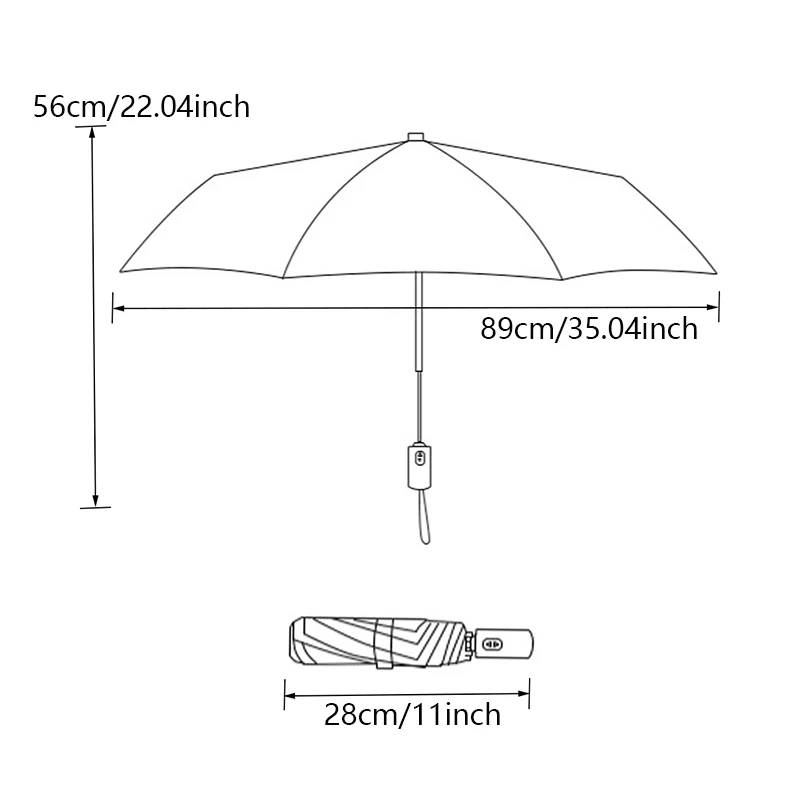 Transparent Foldable Automatic Umbrella For Women Windproof Outdoor Travel Rain Three fold Umbrellas