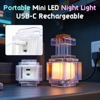 Rechargeable Night Light 7 Color Liquid Medicine Bottle Pixel Wind Peripheral Design Game Toy Bedroom Decoration Lamp Kids Gifts 4