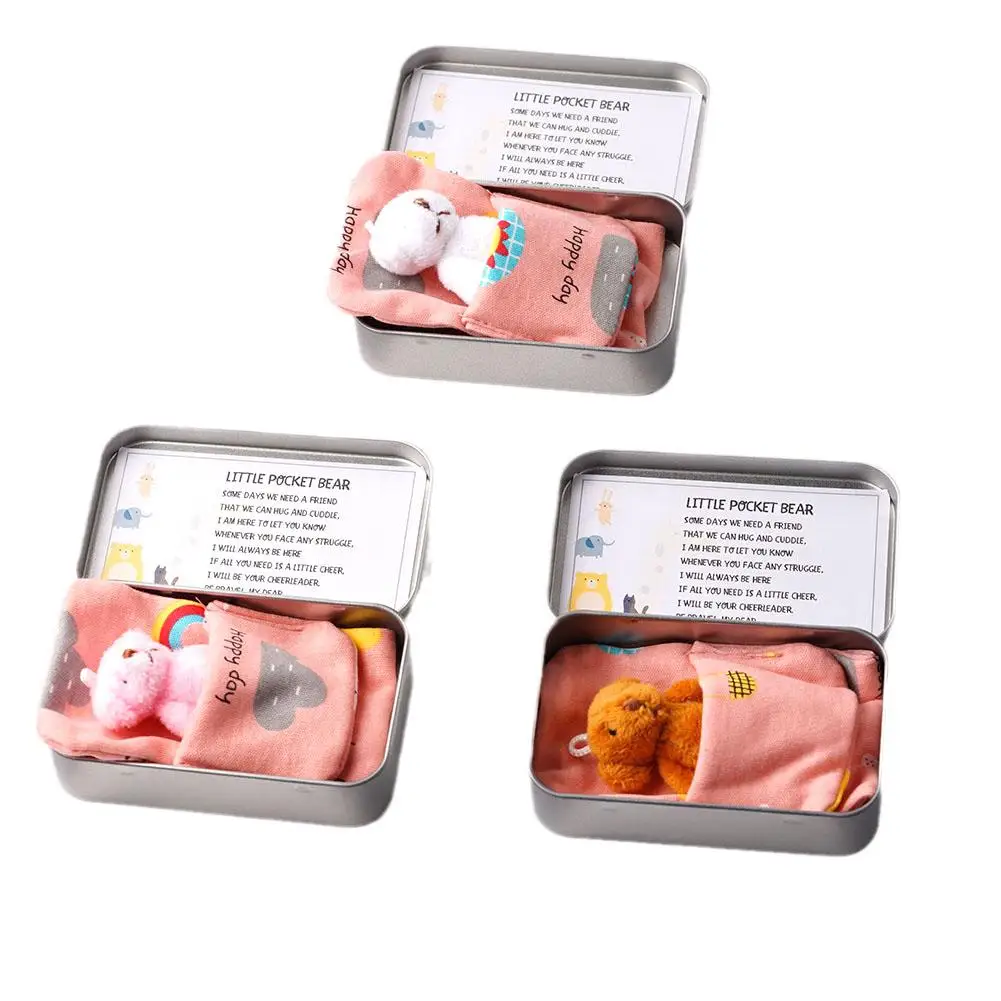 1Set Kawaii Small Bear Plush Soft Toys Pearl Velvet Dolls Gifts