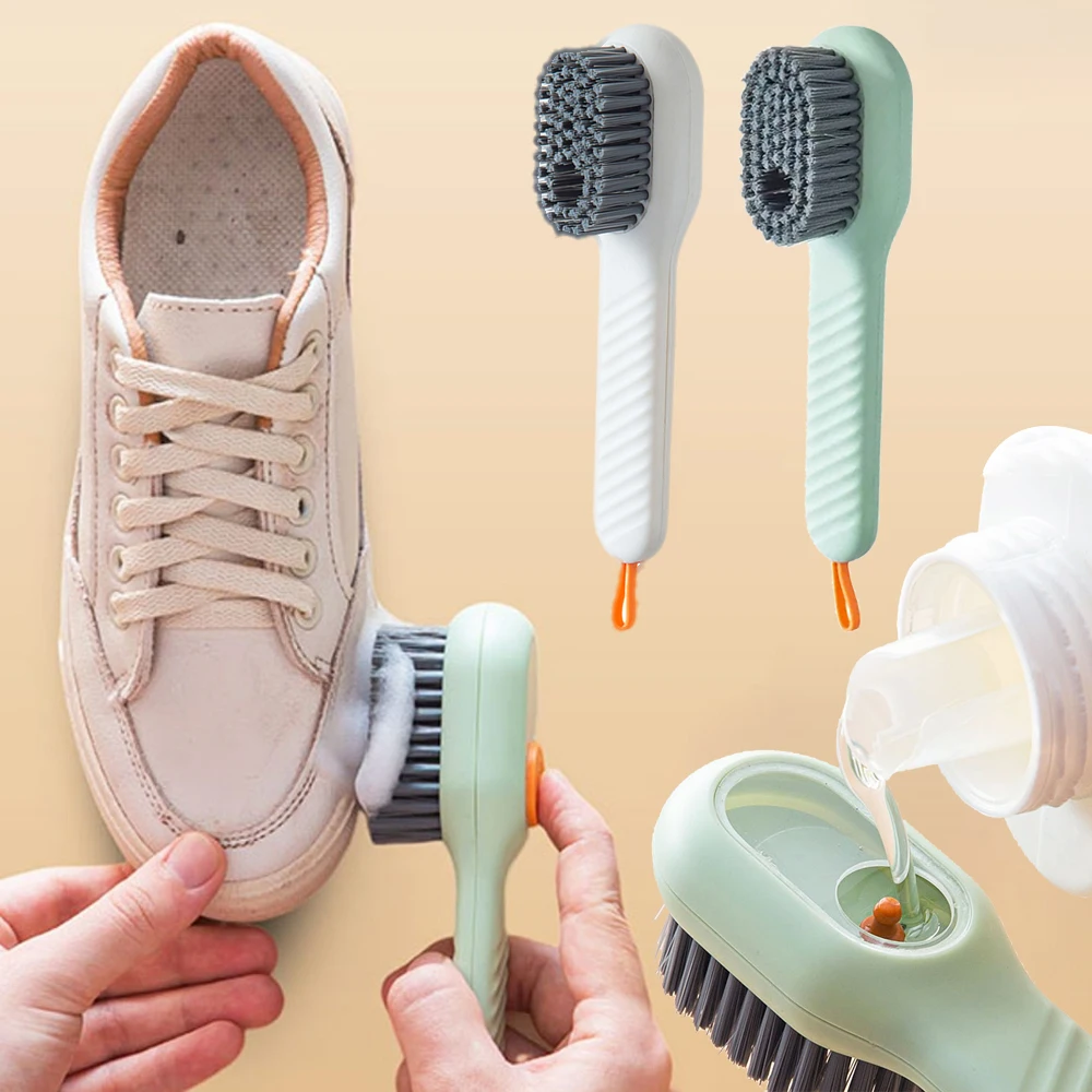 Multifunctional Shoe Brushes With Soap Dispenser Long Handle Brush