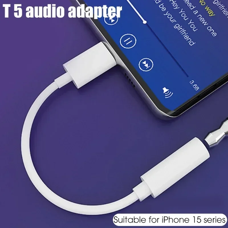 Headphones Adapter Cable iPhone 15 Pro Max Plus Samsung Xiaomi Type C to 3.5mm Female Audio Converter Phone Accessories Earphone Jack Adapter Type C Audio Adapter