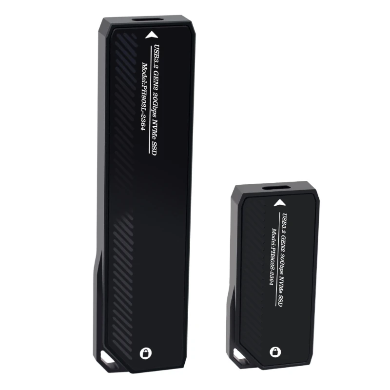 

Портативный алюминиевый корпус M.2 NVMe SSD, быстрый адаптер USB C USB3.2 Gen2x2, 20 Гбит/с