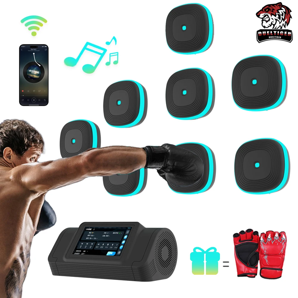 Split Music Boxing Machine Smart Bluetooth Wall Mounted Touch Screen Music Boxing Trainer Gym Home Electronic Target