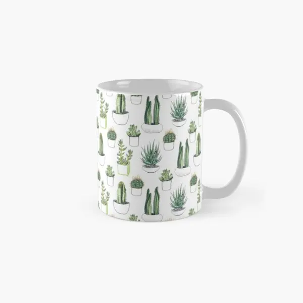 

Акварельные кактусы, суккуленты, классическая кружка с ручкой, круглая фотография кофе, дизайнерские изображения, подарки, чашка, простая посуда для напитков, печатная чайная картина
