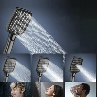 Bathroom Shower Set Piano Button Ambient Light Shower System Set Modern Digital Display Showers Faucet Set Bathroom Accessories 5