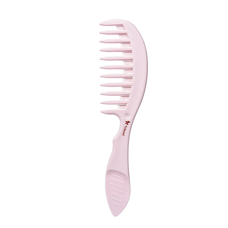 Salon Dyeing Wide Tooth Comb Portable Hair Styling Tool Hair Accessories Wide Curly Hair Brush Wet Curly Hairdress Pink Barber