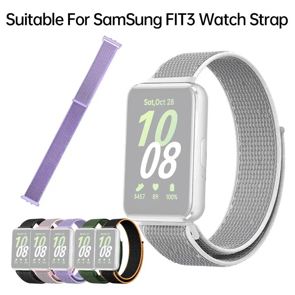 

Watch Band For Samsung Galaxy Fit 3 Strap Elastic Nylon Loop Replacement Wristband For Galaxy Fit 3 Bracelet Correa Accessories