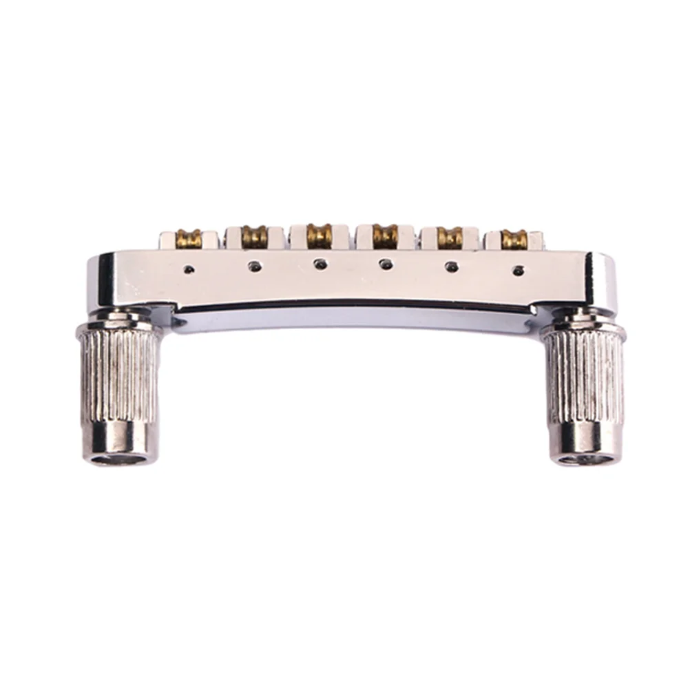 

Chrome Guitar Roller Bridge Saddle Tailpiece Guitar Bridge Tailpiece for Electric Guitar Replacement Parts (Silver)