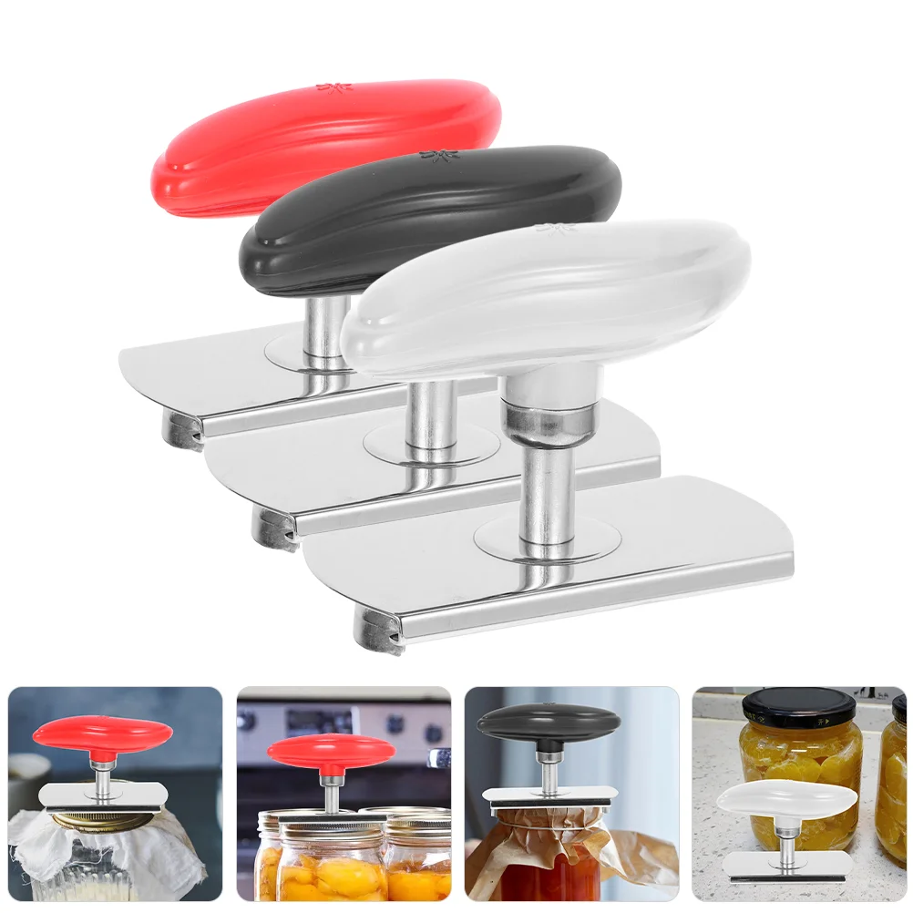 

3pcs Can Rotary Labor-saving Opener Glass Jar Opener Stainless Steel Jar Openers