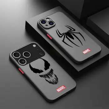 Back Phone Cover Case for iPhone 17 Pro Max 13 Mini 14 17e 12 7 8 SE Air 16 Plus 15 XS XR 11 Marvel Spiderman Venom 1