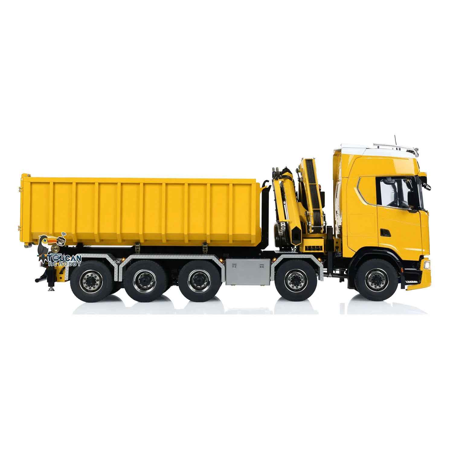 Metal 1:14 770S 10x10 Hydraulic RC Dumper Remote Control Full Dump Trucks Crane Light Sound 3 Speed Transmission Car Toy Vehicle 4