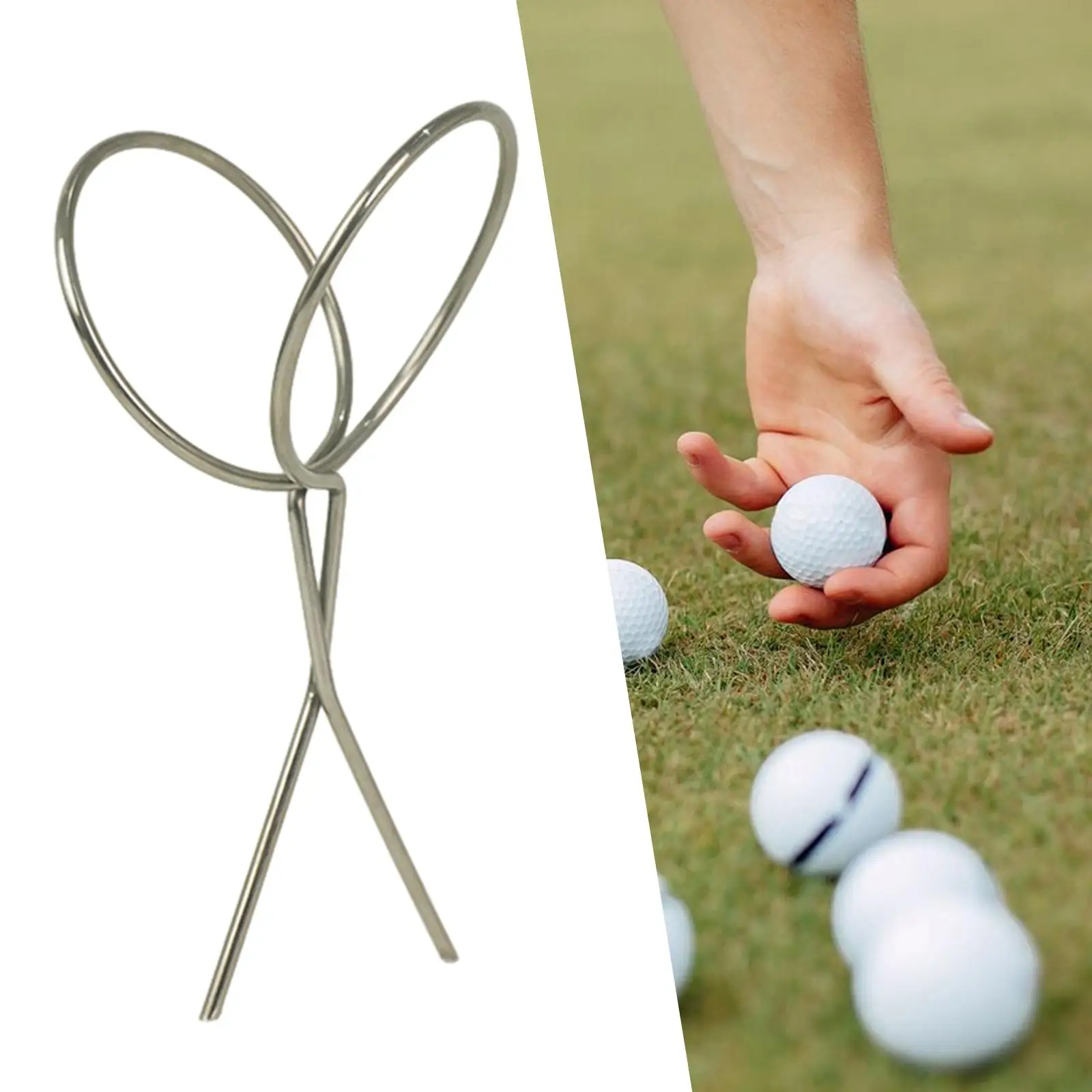 

Golf Ball Retriever, Park Golf Ball Clip Grabber, Ball Pick up Tool, Park Golf Ball Picker for Golf Practice Accessories