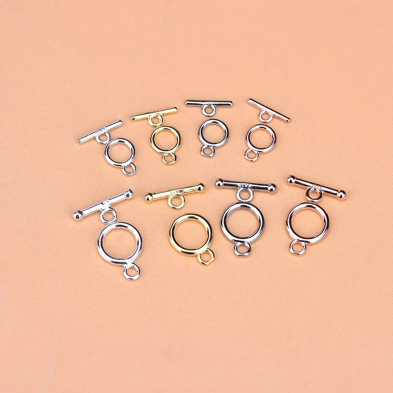 S925 sterling silver jewelry accessories TO buckle OT buckle DIY beads crystal bracelet clasp accessories