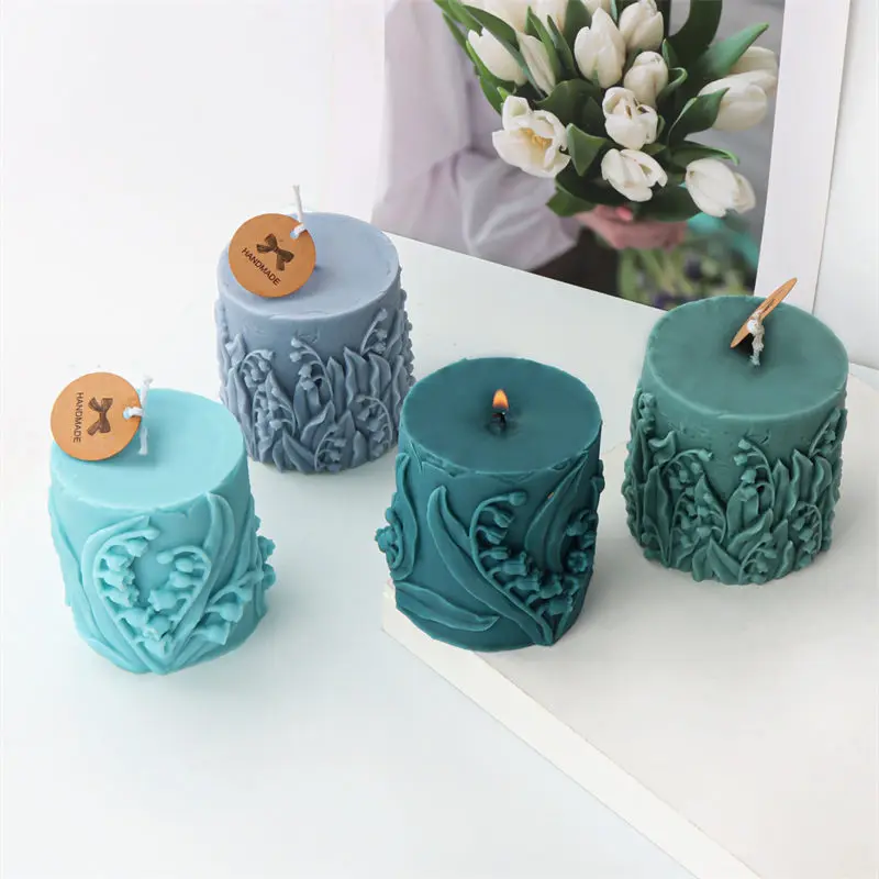 Lily Of The Valley Candle Silicone Mold For Handmade Chocolate Decoration  Gypsum Aromatherapy Soap Resin Candle Silicone Mould - Candle Molds -  AliExpress