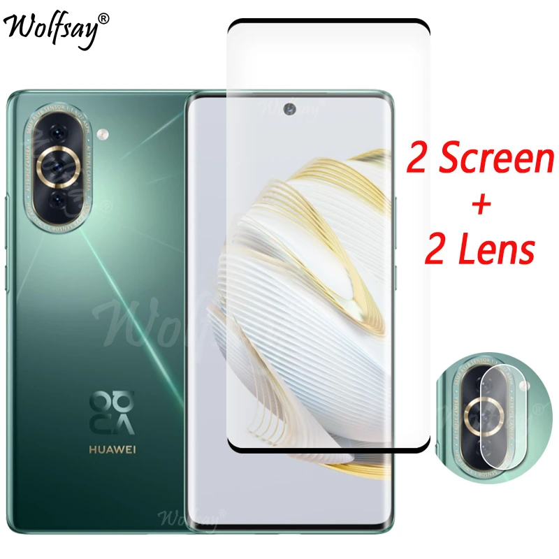 

Закаленное стекло с полным покрытием для Huawei Nova 10, Защита экрана для Huawei Nova 10, 9 Pro, 9SE, стекло для камеры для Huawei Nova 10, стекло