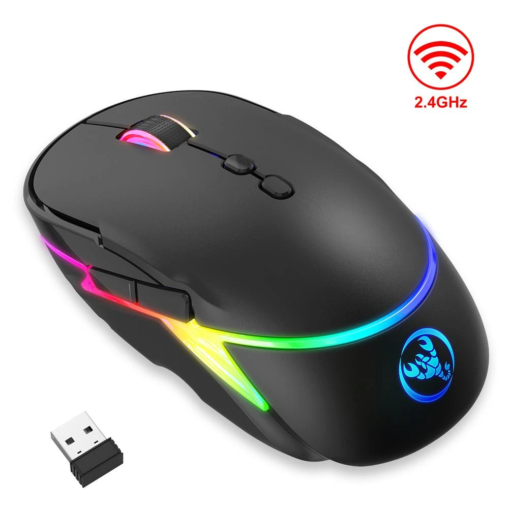 2.4g Wireless Gaming Mouse 3200DPI Programmable Button Optical Sensor RGB Backlight Ergonomic 7 Buttons Computer Mice For Laptop cute computer mouse