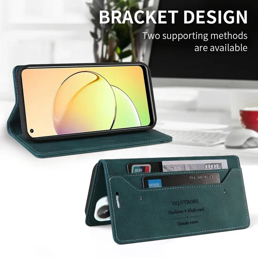Deluxe Leather Wallet Flip Case