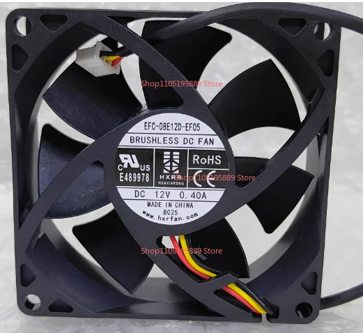 CYRMZAY Ventilatore Compatibile per Everflow F128025SU 8025 8CM 80mm 80 * 25mm DC 12V 0.40A PWM Ventola di Raffreddamento CPU