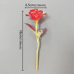 Valentine's Day Eternal Galaxy Rose - 24K Gold Foil Plated, Lasting Love Wedding Decor & Creative Gift Set (5/10/20PCS) - 10PCS (Colorful red)
