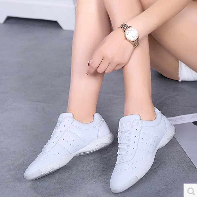 32-44#New microfiber leather women's aerobics gymnastics shoes dance shoes ladies sports casual athletic shoes cheerleaders