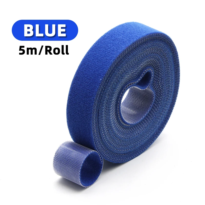Reusable Nylon Hook and Loop Fastening Cable Ties – 5M Roll, Multi-Width Options for Wire Organizing and DIY Projects