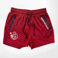 Men's Summer Printed Quick-drying Shorts With Double Side Zipper Pockets Designed For Running Basketball Training Fitness Shorts 2