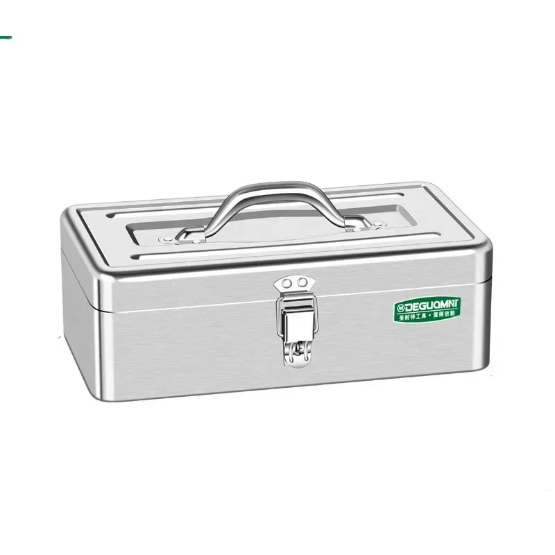 Portable Electrical Empty Box Large Capacity Tool Box Protection Tool Box Stainless Steel Shock-proof and Drop-proof Storage Box 6