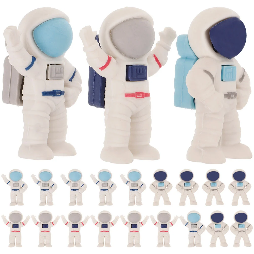 

24 Pcs Small Eraser Astronauts Correction Rub Pupils Erasers for Kids Shape