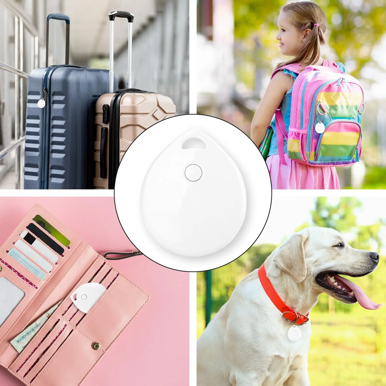 Key Finder Bluetooth Luggage Tracker tag Locator Works with Apple Find My for Children pet Cats Dogs