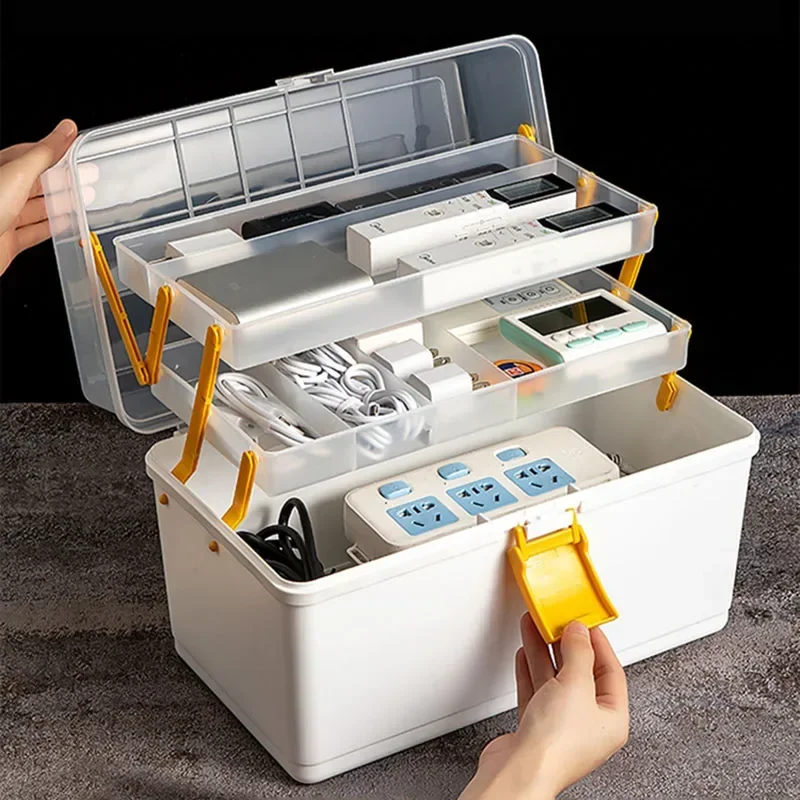 

Portable Tool Box Rigid Plastic Case Large-capacity Electrician Storage Box Multifunctional Protective Waterproof Safety Toolbox