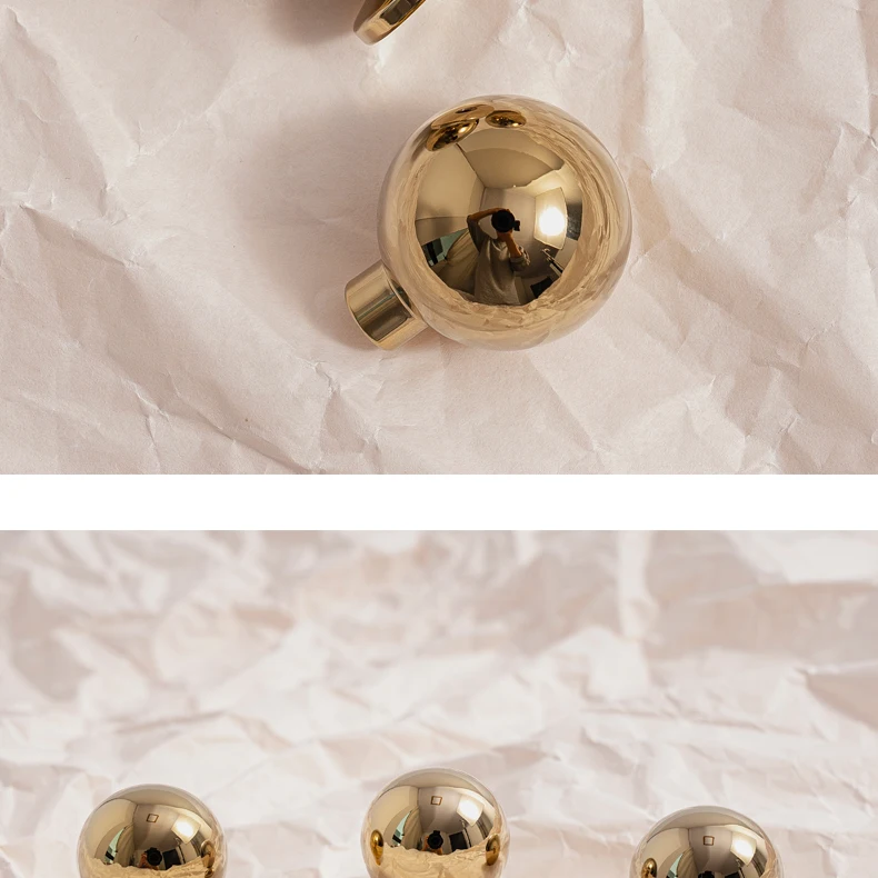 solid brass kitchen drawer handle gold finish