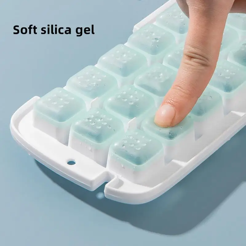 Silicone Ice Mold And Storage box 2 In 1 Ice Cube Tray Making Mould Box Maker Bar Kitchen Accessories Utensils Home Gadgets