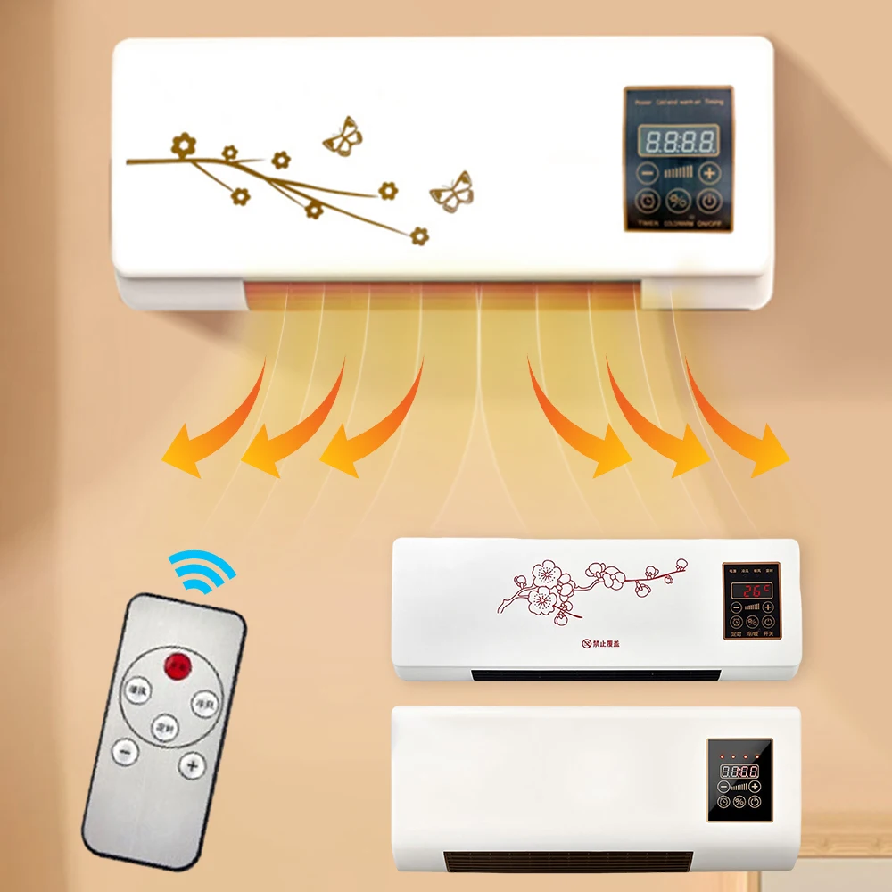 2 in 1 Heater and Air Conditioner Combo Wall/Desktop Mounted Electric