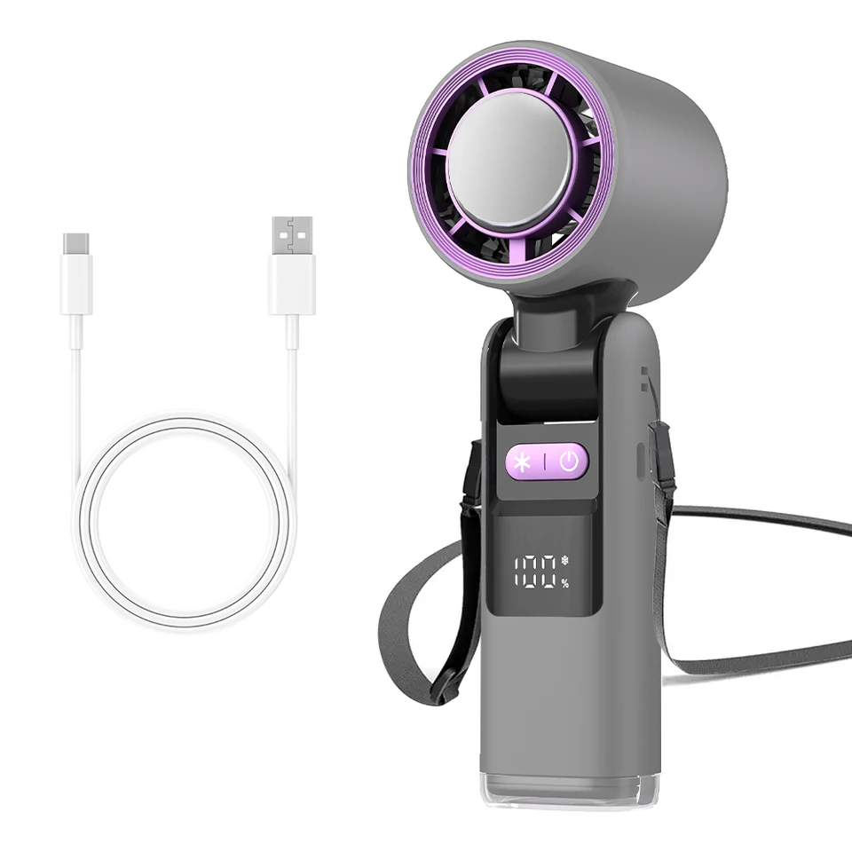 Portable Handheld Fan with Ice Cooler Technology