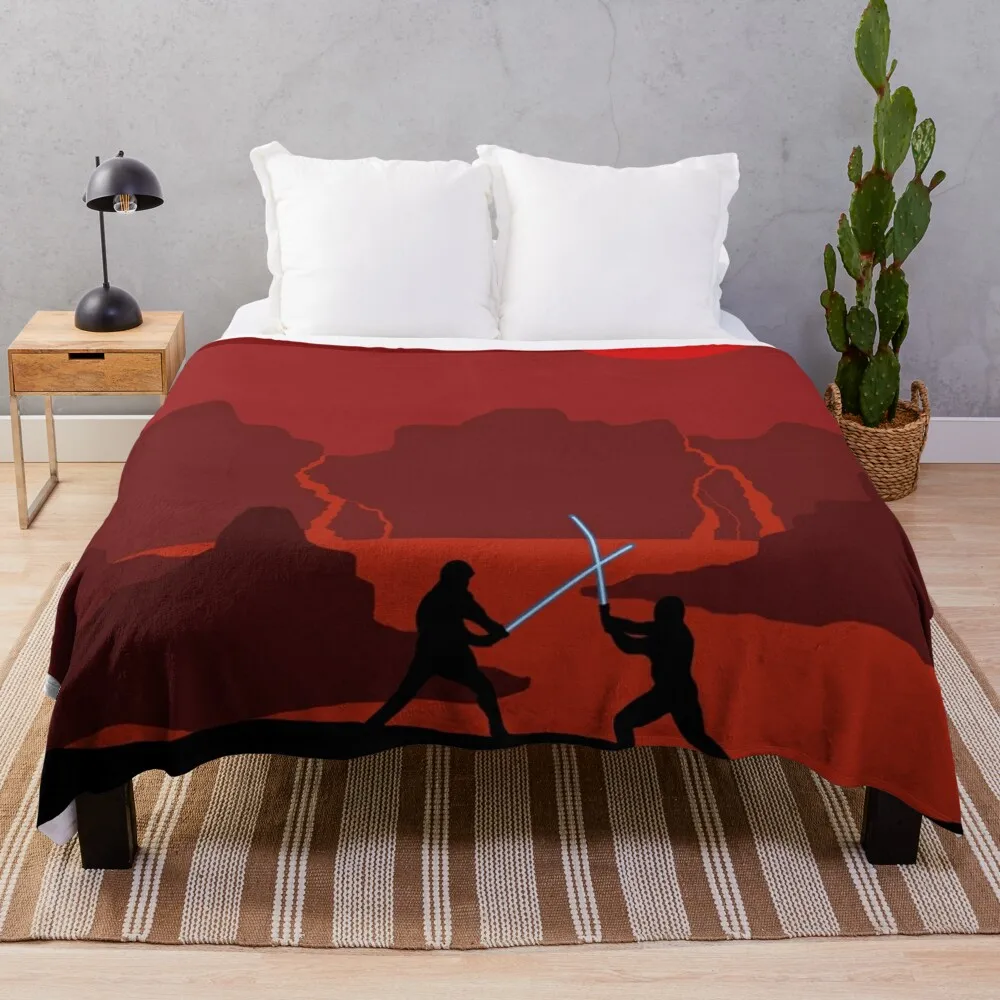 

Mustafar Final Battle Version 2 Throw Blanket Sofa Blankets Dorm Room Essentials