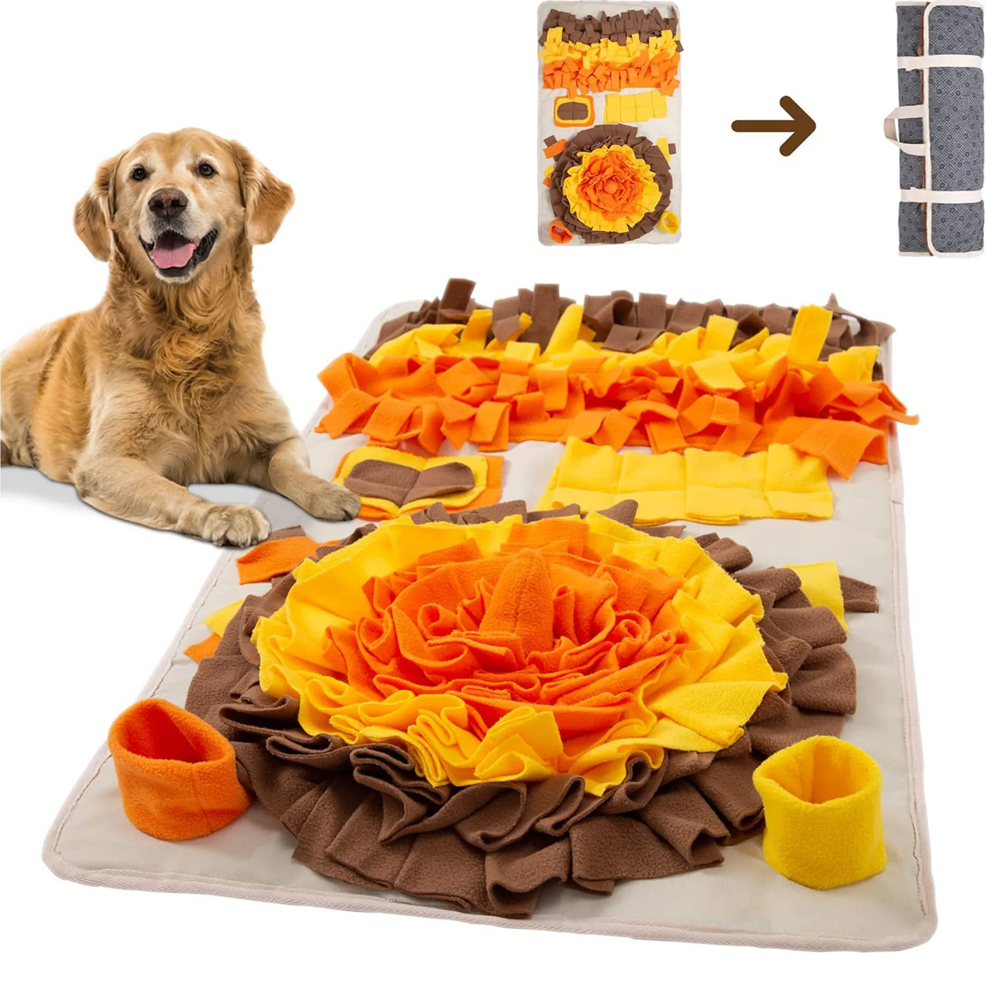 

Snuffle Mat for Dog Interactive Feed Game with Non Slip Bottom Pad Dog Treats Feeding Mat Encourages Natural Foraging Skills Toy