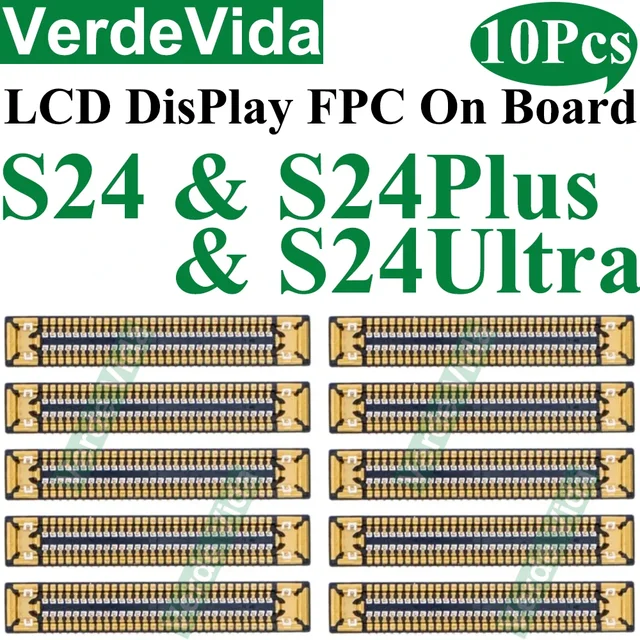 10 قطعة شاشة الكريستال السائل شاشة فليكس الشركة العامة للفوسفات موصل لسامسونج S22 S24 زائد S23 الترا S21 FE S10 لايت نوت 20 10 على اللوحة الأم