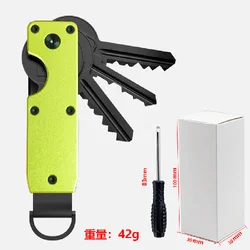Sleek Metal Key Organizer and Compact Holder (Yellow)