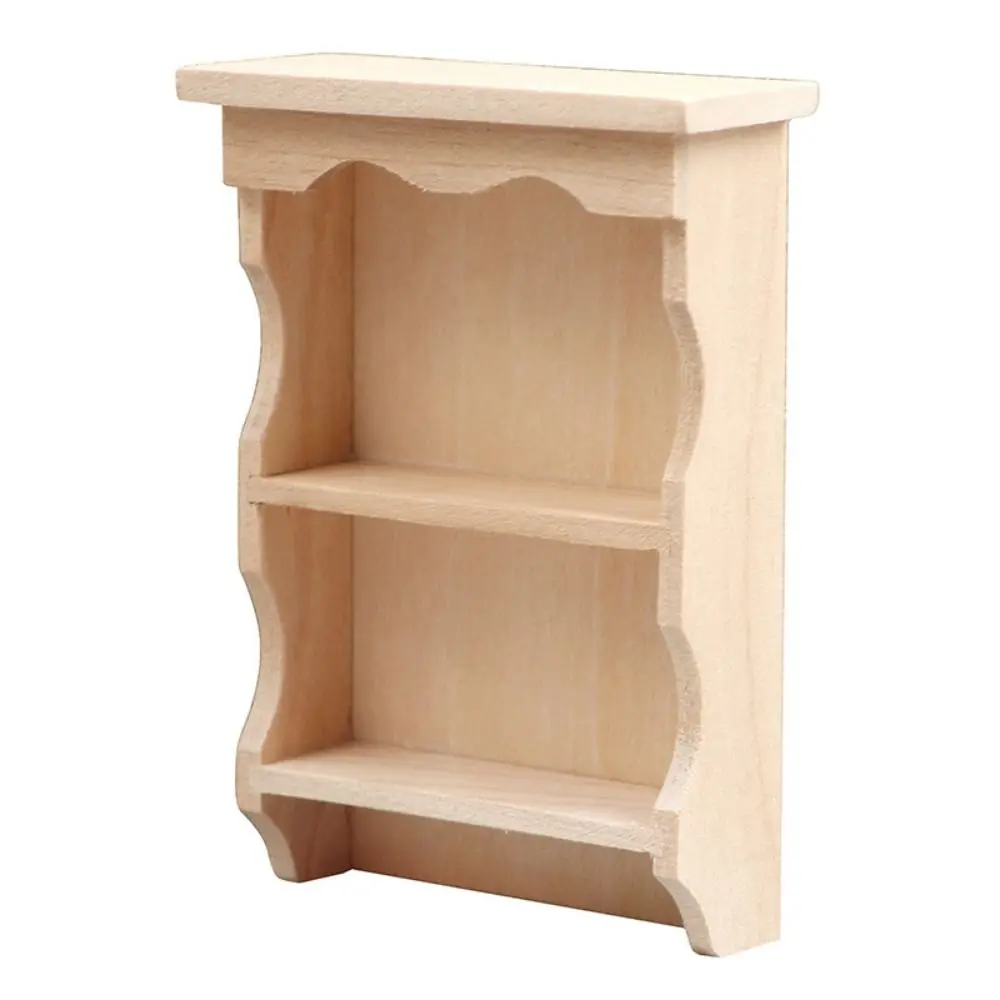 

Miniature Dollhouse Storage Rack Doll Furniture Wooden Dollhouse Wooden Shelf Furniture Storage Rack Hanging Shelf