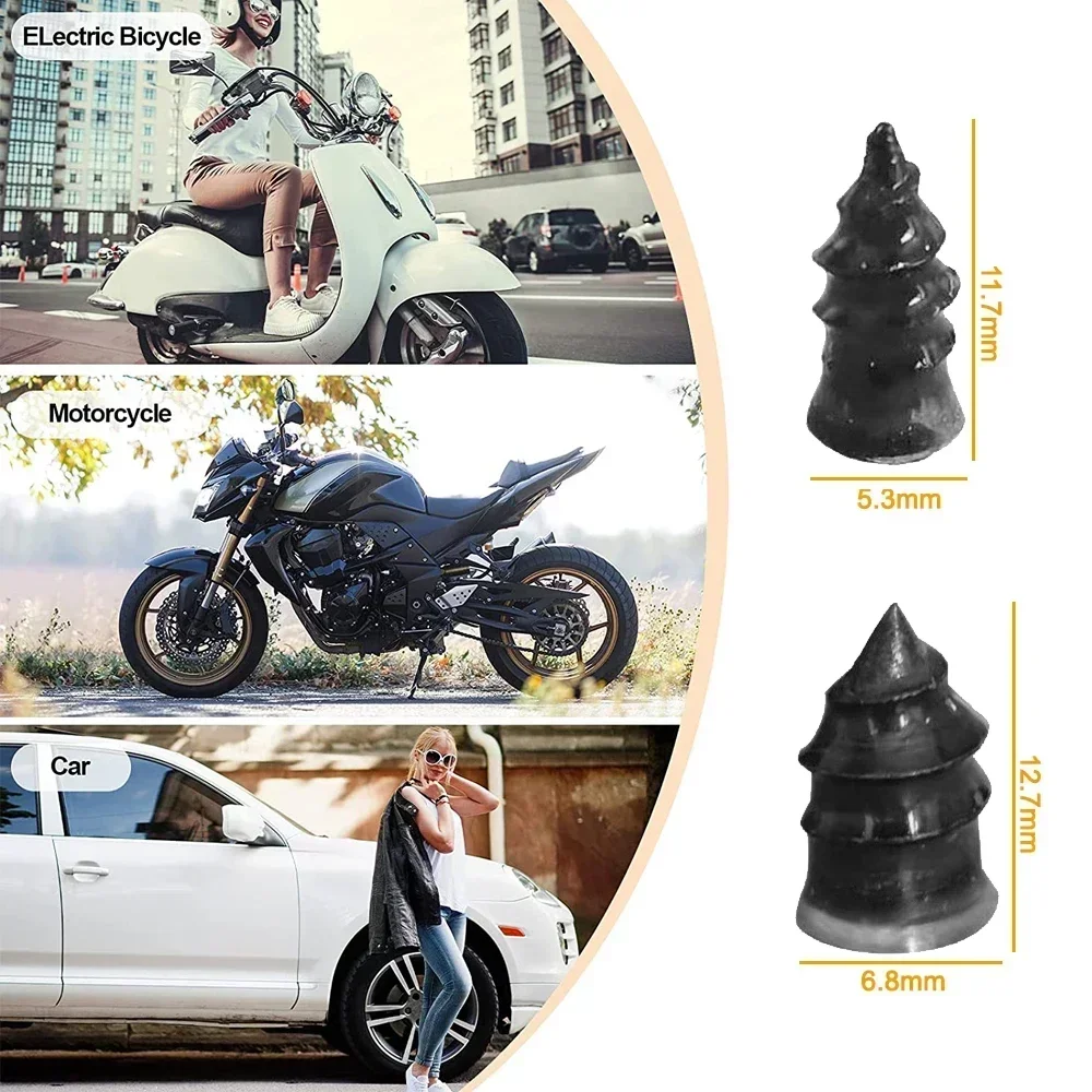 10/500pc Car Tyre Repair Rubber Nails Set Universal Cars Motorcycle Patch Nails Truck Bicycle Scooter Puncture Repair Tools