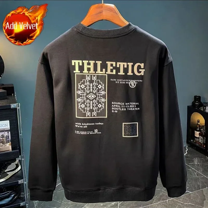 thumbnail image 1 of Sudadera con cuello redondo y estampado gráfico para hombre, jersey para hombre, ropa de hombre, sudadera con cuello redondo, top sin capucha, lujo, una pieza, oferta barata de bienvenida, suelta, 1 of 5