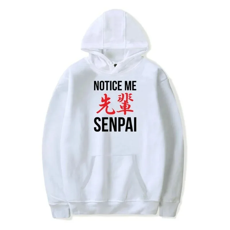 

Cool Japan Anime Senpai Hoodie Pullover Women Fashion Casual Front Pocket Inside Cotton Hooded Sweatshirt Tops