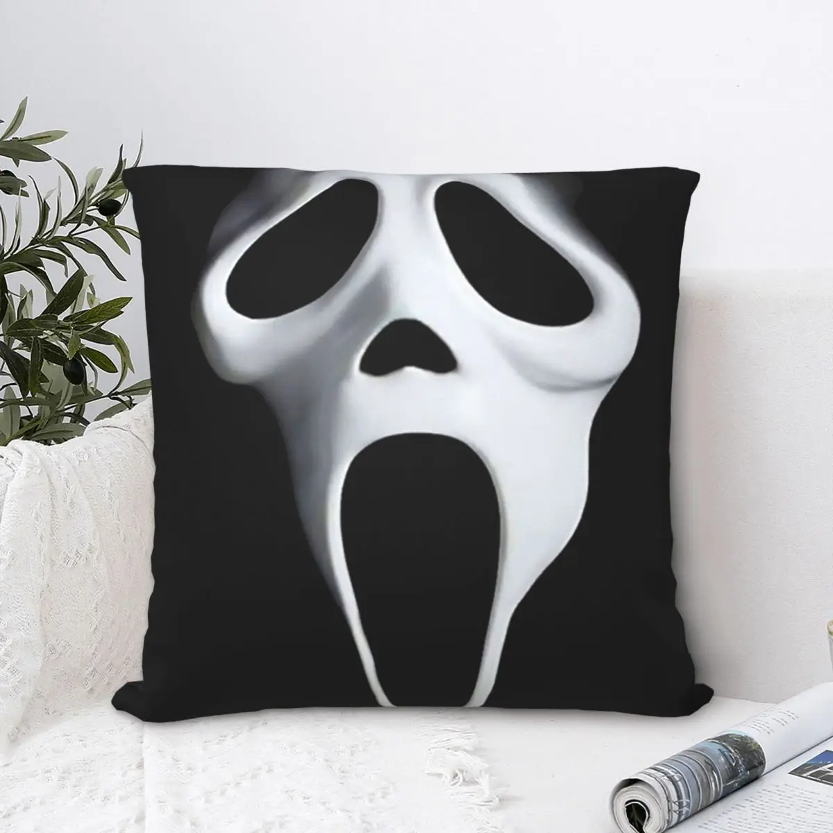 

Scream Movie 2022 Square Pillowcase Polyester Pillow Cover Velvet Cushion Decor Comfort Throw Pillow For Home Bedroom