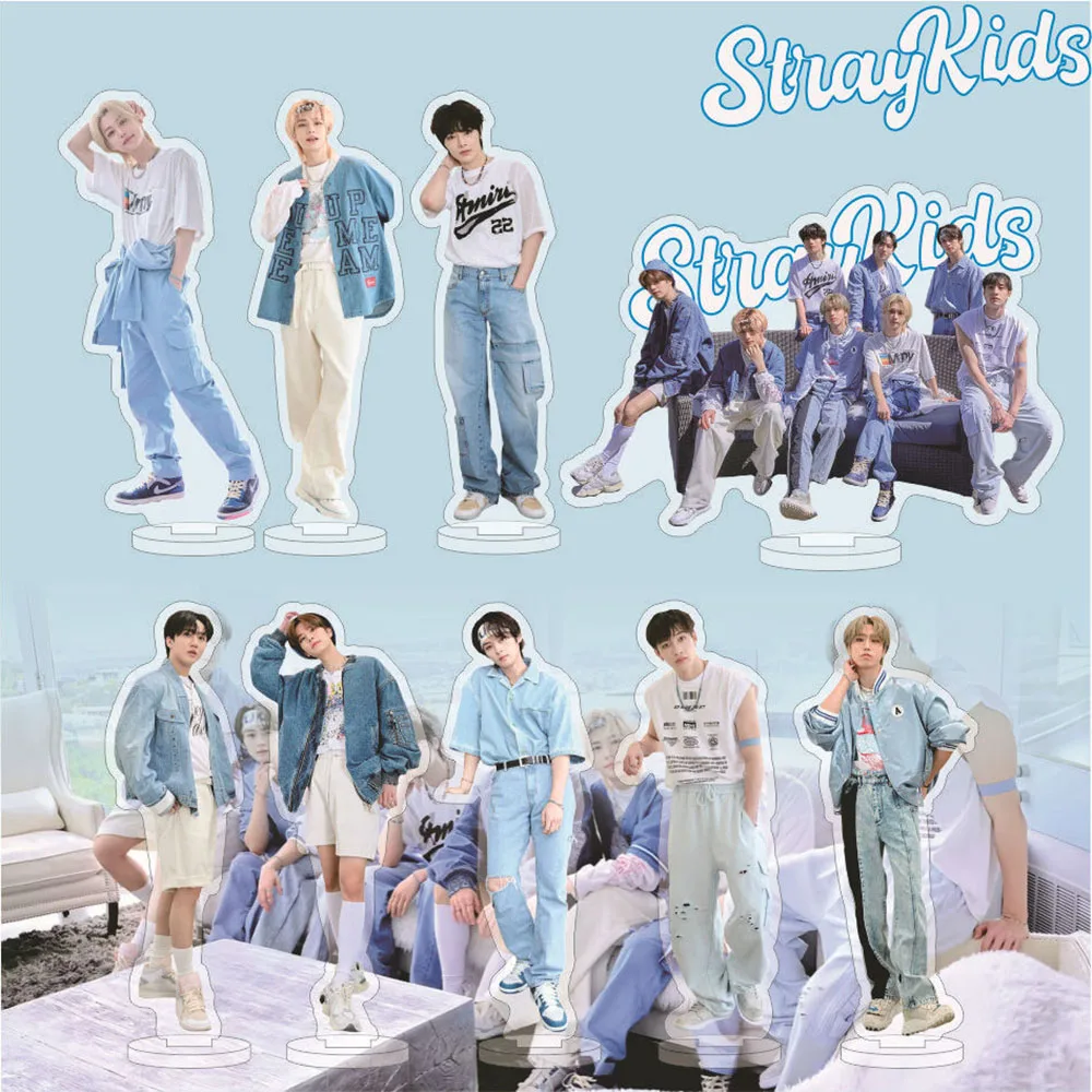 

KPOP Stray Kids Comeback Concept Photo Action Figure Acrylic Standing Figure Model Lee Know HyunJin Desktop Decoration Fans Gift